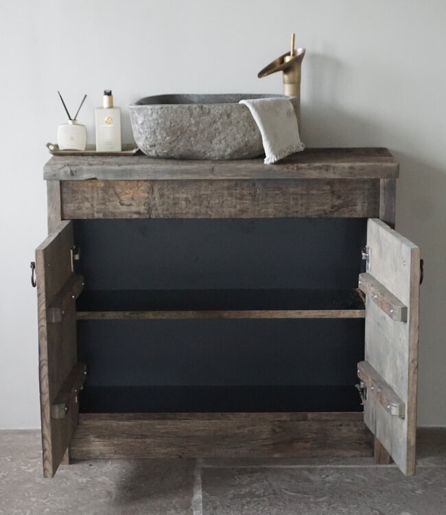 Rene Houtman Badkamermeubel Tim Oud Eikenhout L90xD30xH80 cm