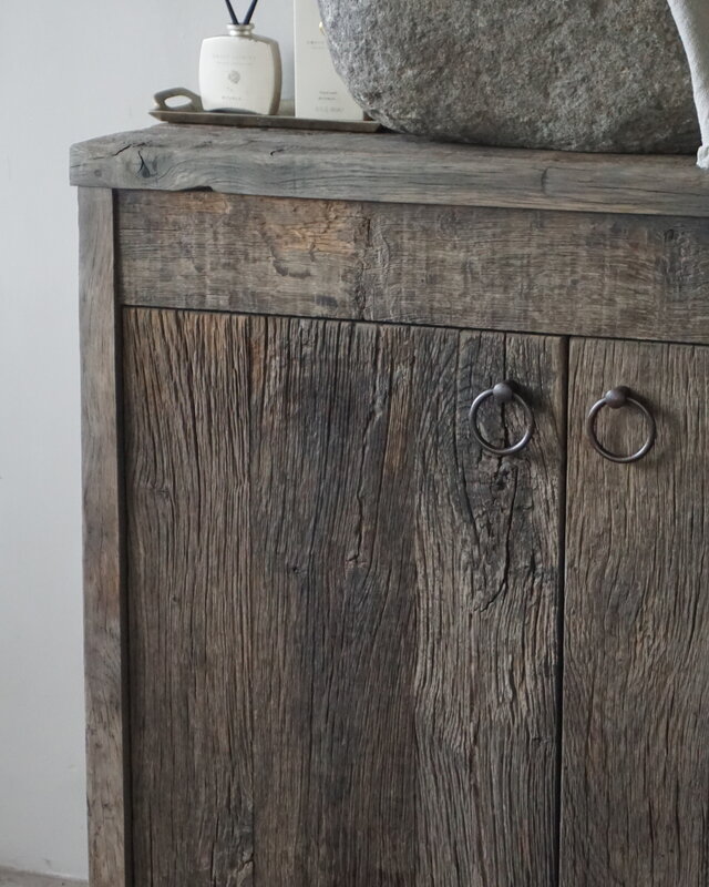 Rene Houtman Badkamermeubel Tim Oud Eikenhout L90xD30xH80 cm