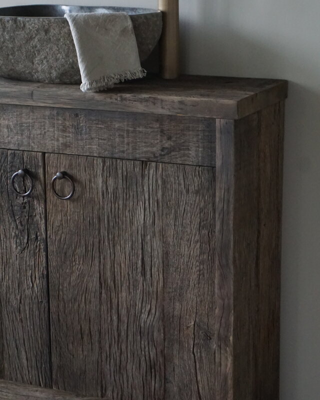 Rene Houtman Badkamermeubel Tim Oud Eikenhout L90xD30xH80 cm