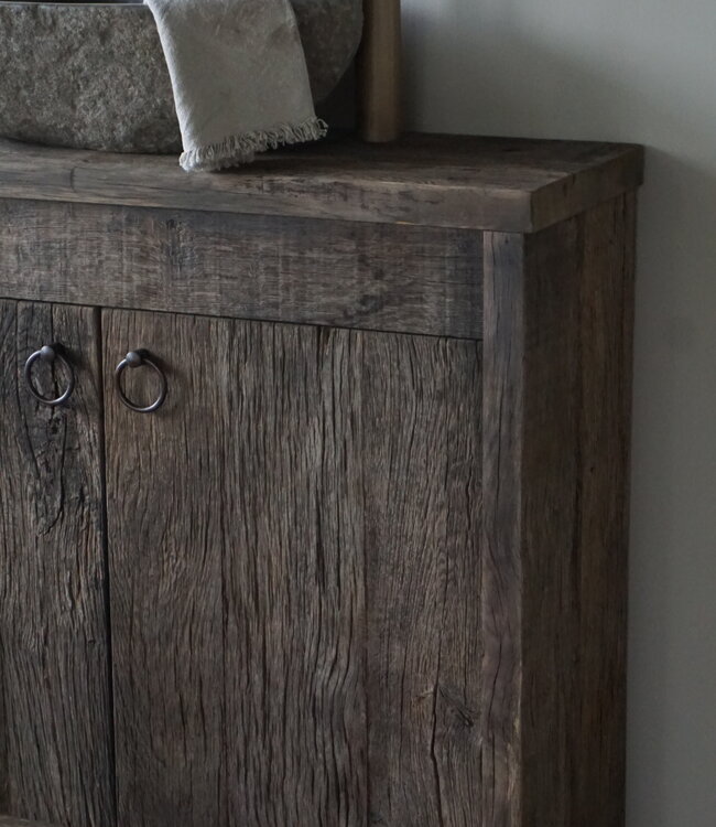 Rene Houtman Badkamermeubel Tim Oud Eikenhout L90xD30xH80 cm