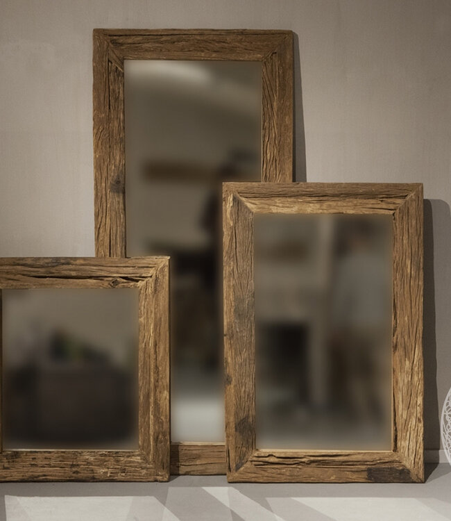 Be-Uniq Rustieke Spiegel | Tribal | Small | H90xB80xD4 cm