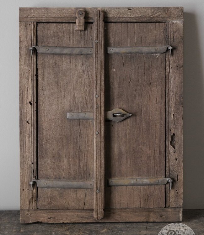 Be-Uniq Oud Raamluik Met Spiegel | India | H61xB46xD4 cm