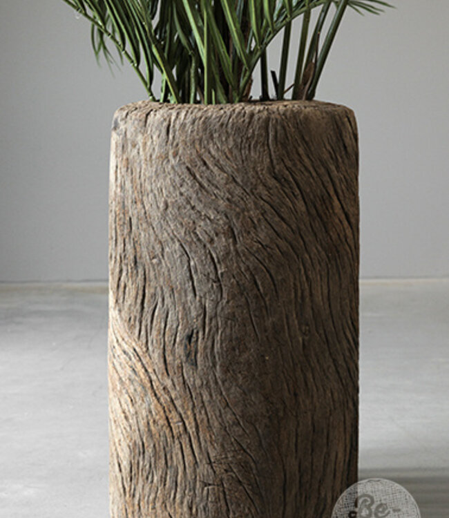 Be-Uniq Oude Houten Pot | India | H55 x B32 x D32 cm