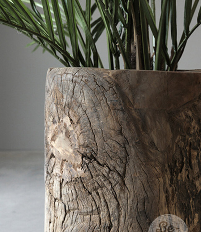 Be-Uniq Oude Houten Pot | India | H52 x B37 x D37 cm