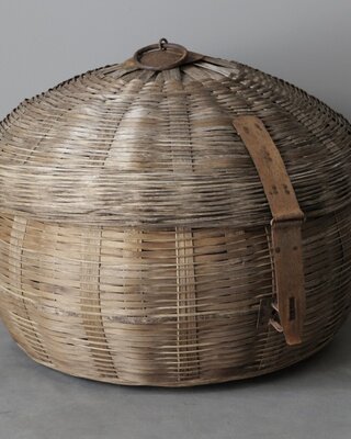 Be-Uniq Authentiek Rotan Mand Met Deksel | H49xB63xD63 cm