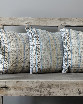 Be-Uniq Set Van 2 Sierkussens | Turquoise/Wit | H45xB45 cm