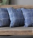 Be-Uniq Set van 2 Sierkussens Indigo | Dessin A | H45xB45 cm