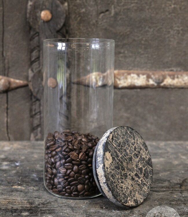 Be-Uniq Set Van 2 Glazen Potjes | Large | H21xB10xD10 cm