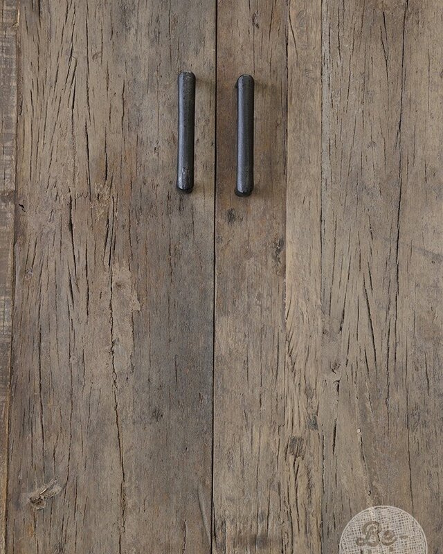 Be-Uniq 4-Deurs Kast | Oud Hout | H220xB75xD40 cm