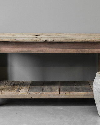 Be-Uniq Oude Presentatie Tafel | Rustiek Verweerd