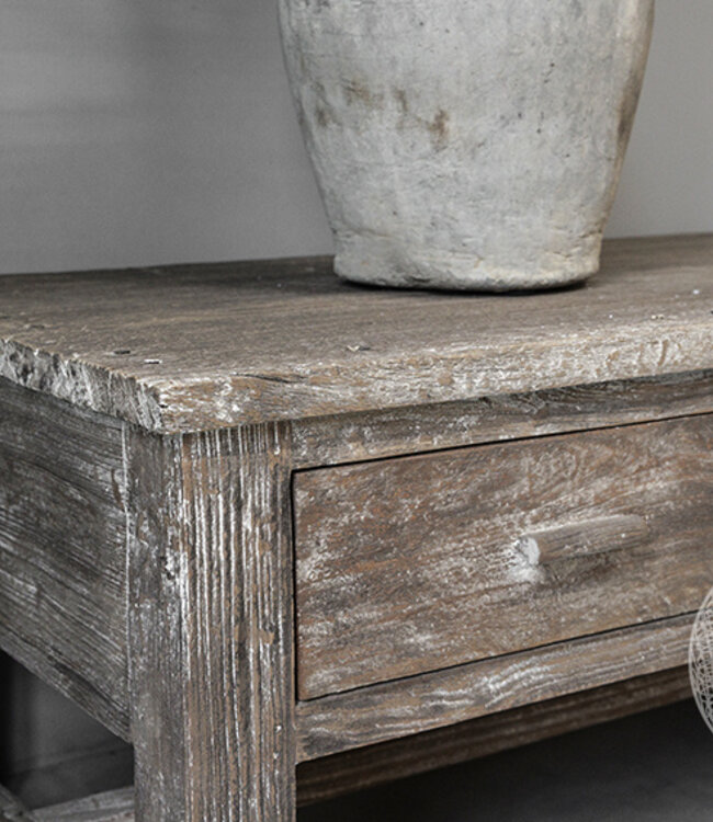 Be-Uniq Laag Wandmeubel | Rustiek Verweerd | H50xB275xD59 cm