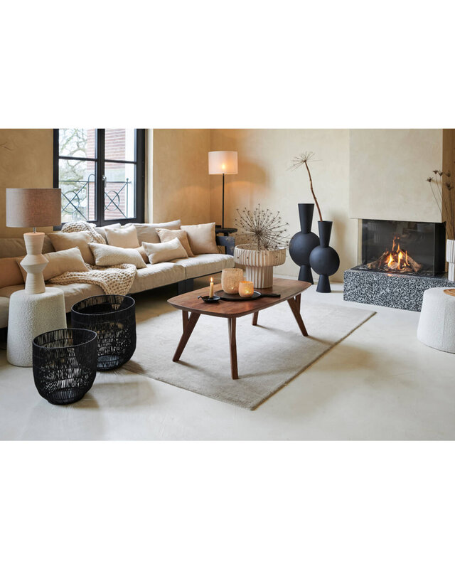Light&Living Lampenkap Cilinder | Dark Linen | H30 x D40 cm