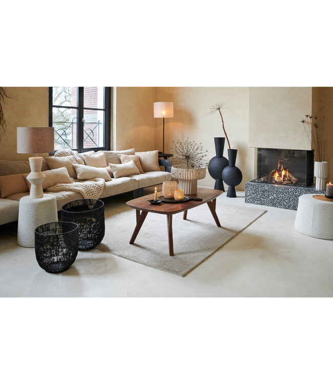 Light&Living Lampenkap Cilinder | Dark Linen | H30 x D40 cm