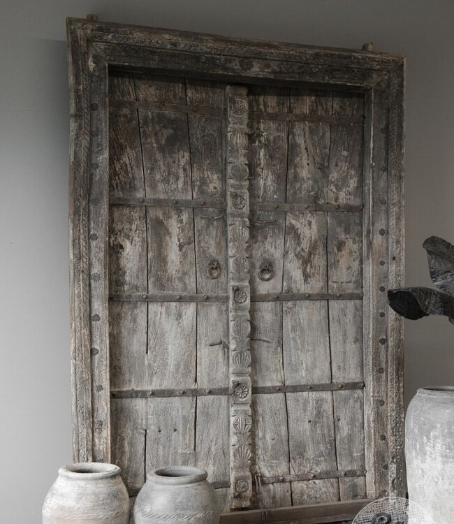 Be-Uniq Origineel Oude Deur Met Kozijn | India | H255xB160xD11 cm