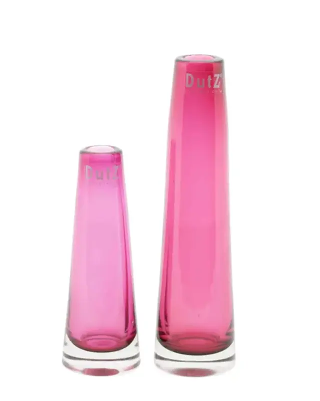 DutZ Vaas Solifleur | Fuchsia Transparant | 2 Maten!