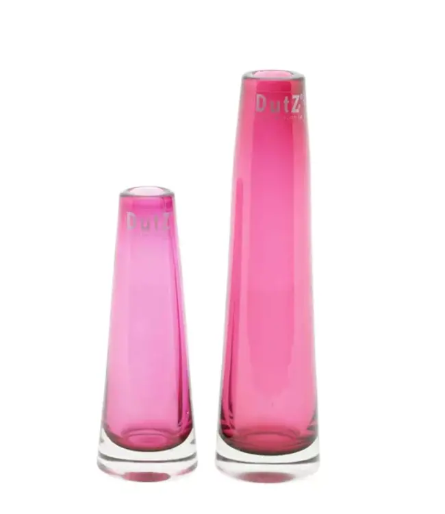 DutZ Vaas Solifleur | Fuchsia Transparant | 2 Maten!