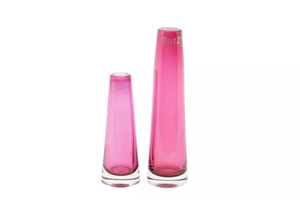 DutZ Vaas Solifleur | Fuchsia Transparant | 2 Maten!