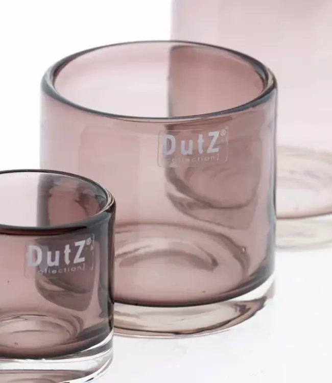 DutZ Kaarsenglas | Aubergine Transparant | 3 Maten!