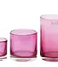 DutZ Kaarsenglas | Fuchsia Transparant | 3 Maten!