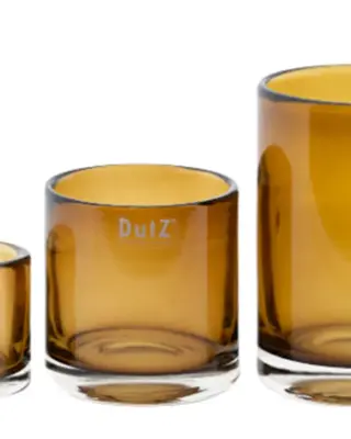 DutZ Kaarsenglas | Amber Transparant | 2 Maten!
