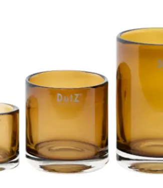 DutZ Kaarsenglas | Amber Transparant | 2 Maten!