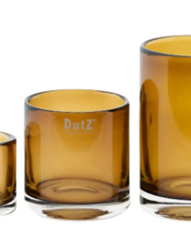 DutZ Kaarsenglas | Amber Transparant | 2 Maten!