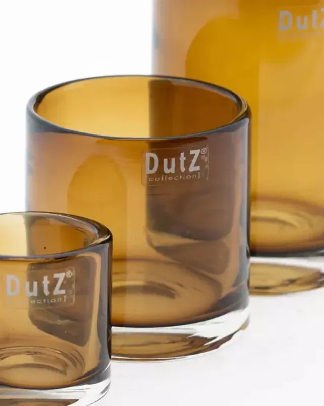DutZ Kaarsenglas | Amber Transparant | 2 Maten!