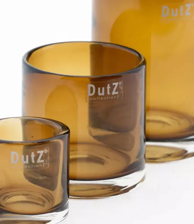 DutZ Kaarsenglas | Amber Transparant | 3 Maten!