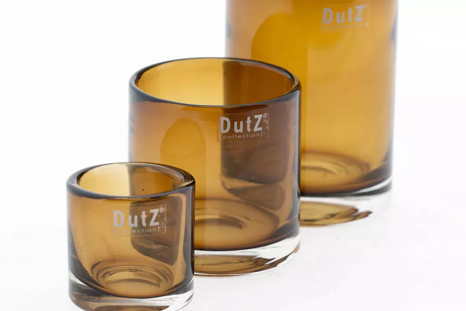 DutZ Kaarsenglas | Amber Transparant | 2 Maten!