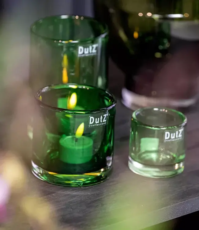DutZ Kaarsenglas | Groen Transparant | 3 Maten!