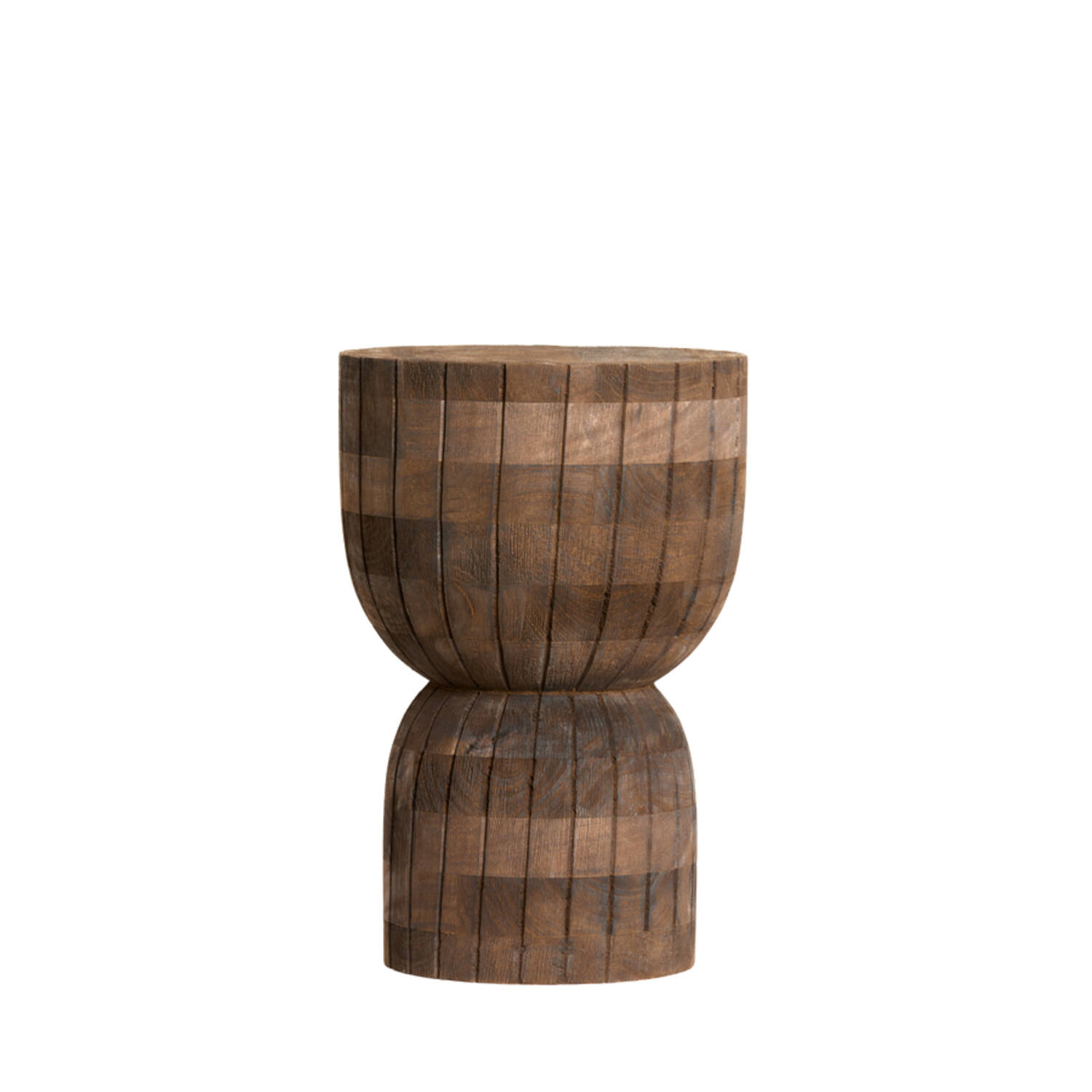 Rene Houtman Kruk/Bijzettafeltje Hout Japandi H42xB28 Cm