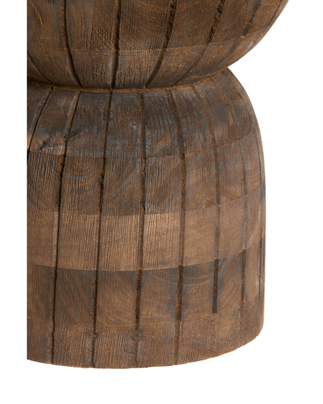 Rene Houtman Kruk/Bijzettafeltje Hout Japandi H42xB28 Cm