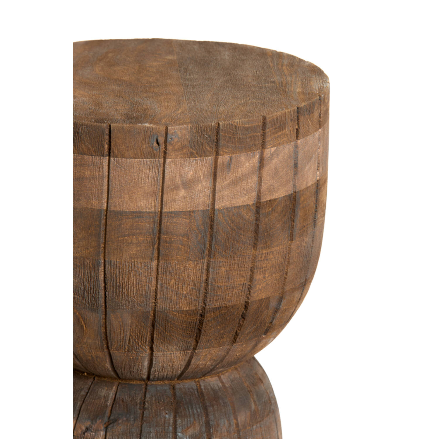 Rene Houtman Kruk/Bijzettafeltje Hout Japandi H42xB28 Cm
