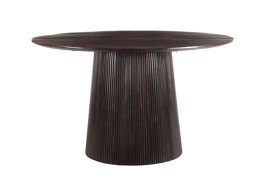 Livingfurn Salvator Eetkamertafel Rond Organisch Walnoot 130x76 cm