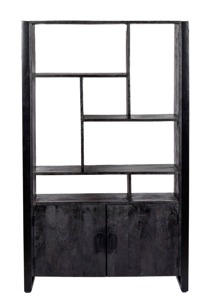 Livingfurn Norris Vakkenkast 180x110x43 cm Zwart