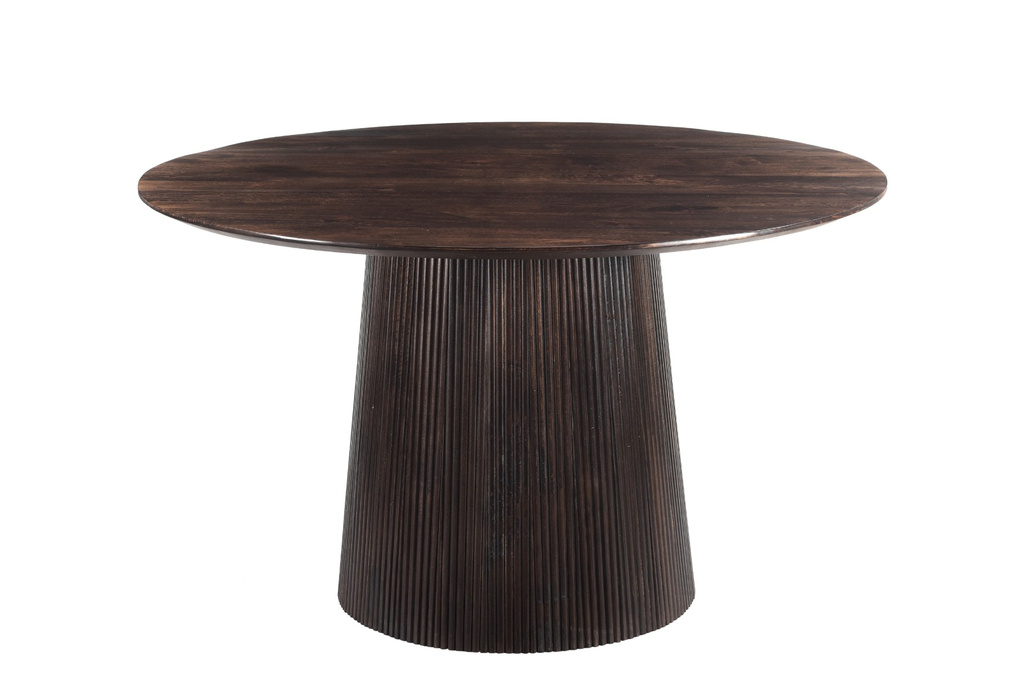 Livingfurn Salvator Eetkamertafel Rond Organisch Walnoot 130x76 cm