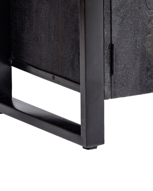 Livingfurn Norris Vakkenkast 180x110x43 cm Zwart