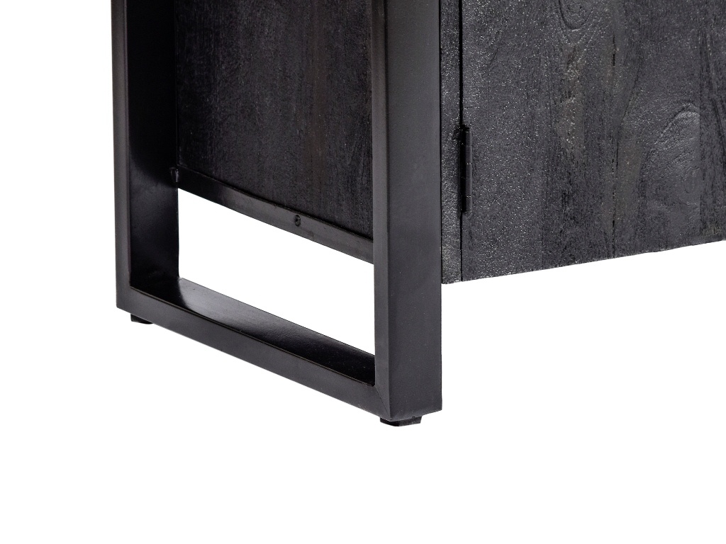 Livingfurn Norris Vakkenkast 180x110x43 cm Zwart