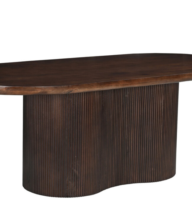 Livingfurn Sevilla Eetkamertafel Hout Bruin H76xB300xD110 cm