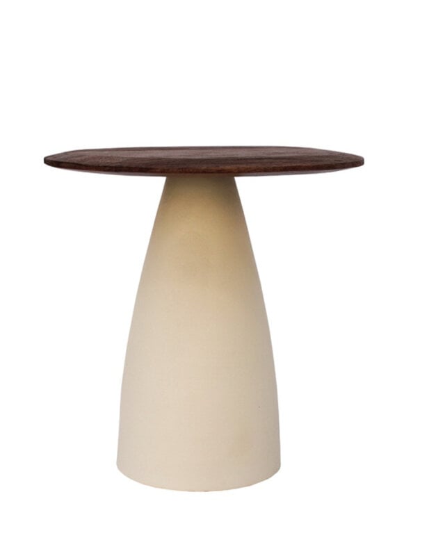 Brix Marron Bijzettafel Bruin Hout H40xB50xD43 cm