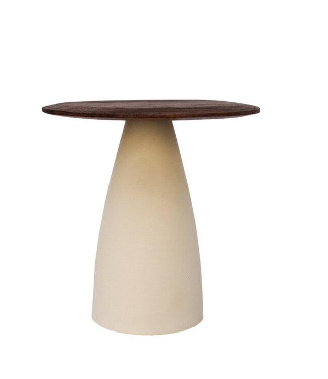 Brix Marron Bijzettafel Bruin Hout H40xB50xD43 cm