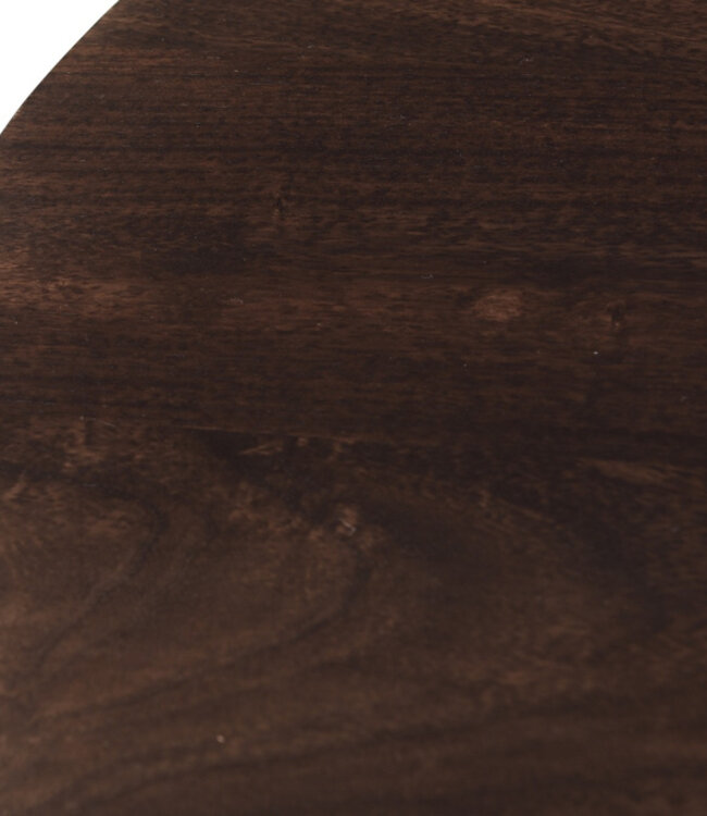 Livingfurn Salvator Eetkamertafel Rond Organisch Walnoot 130x76 cm