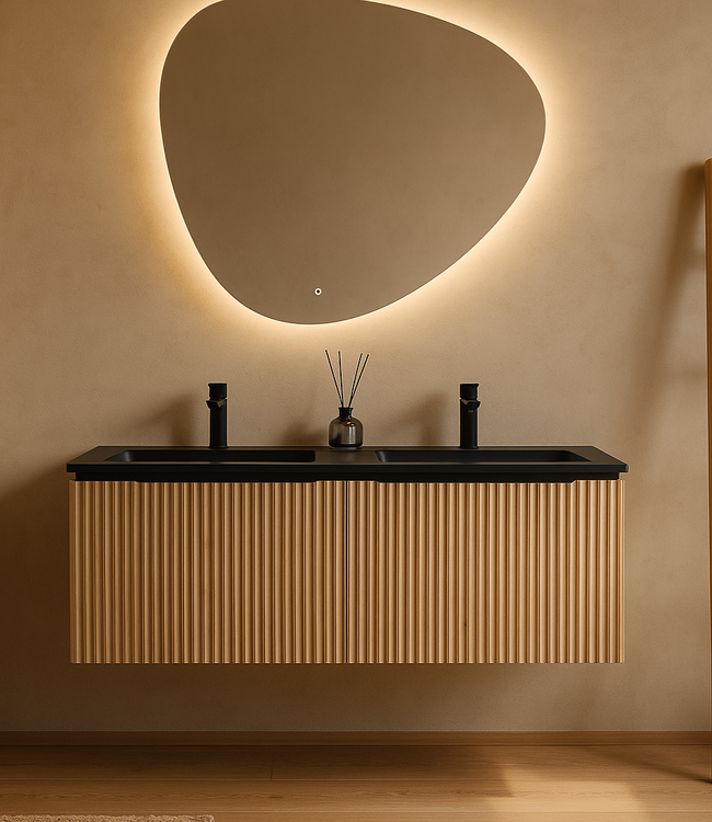 Rene Houtman Ribello Badkamermeubel Ribbelfront - 80, 100, 120 Cm