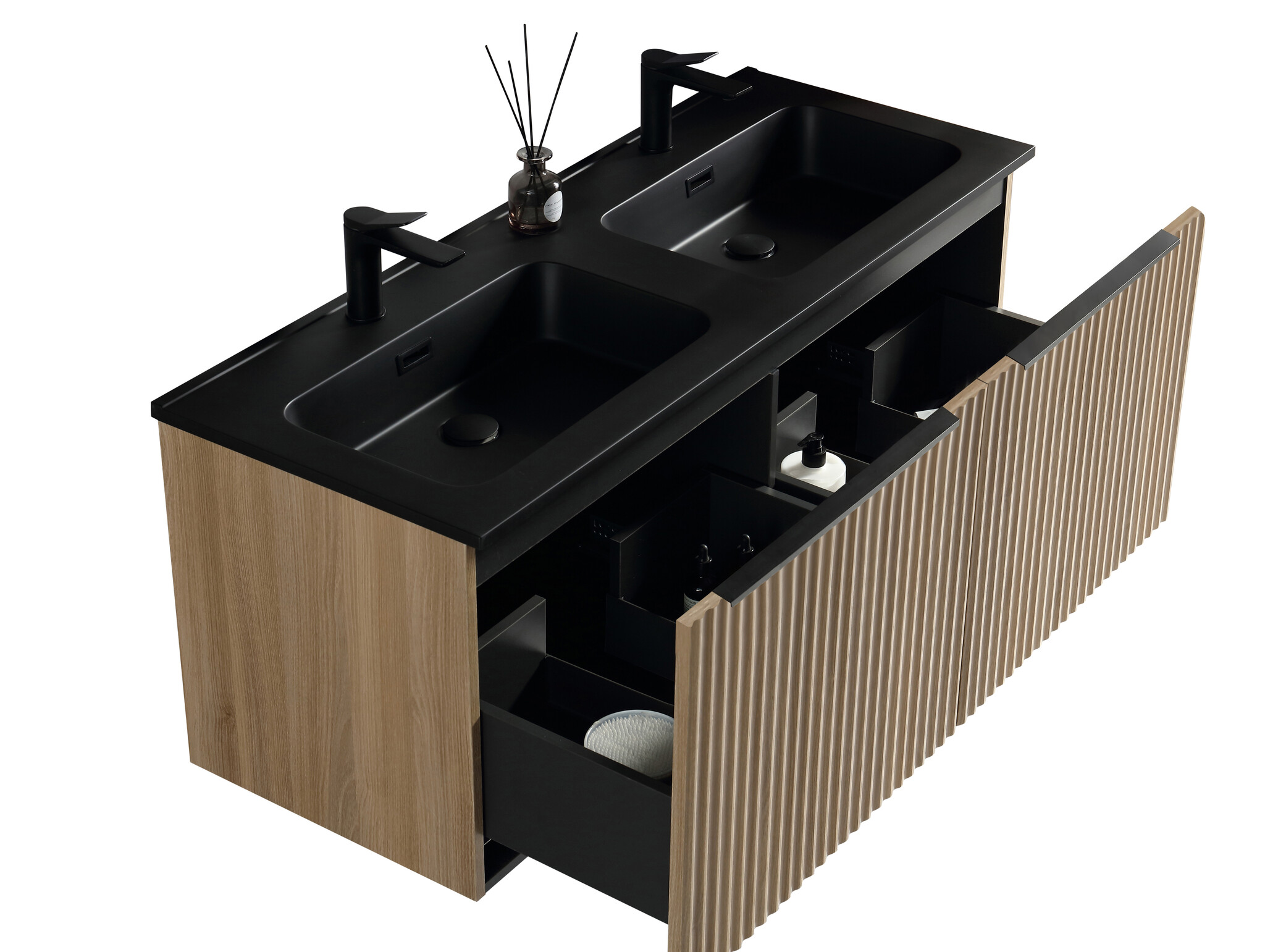 Rene Houtman Ribello Badkamermeubel Ribbelfront - 80, 100, 120 Cm
