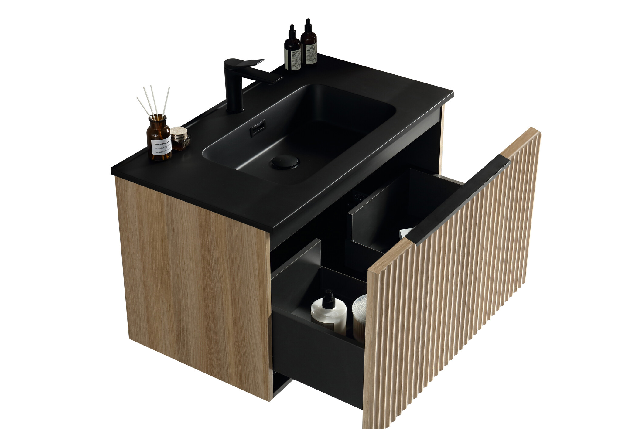 Rene Houtman Ribello Badkamermeubel Ribbelfront - 80, 100, 120 Cm