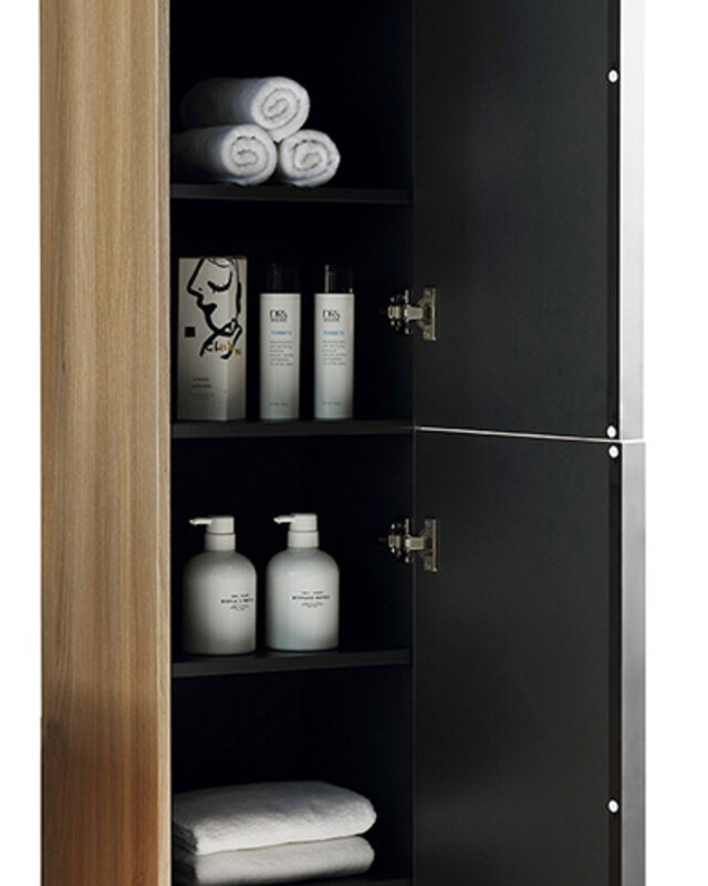 Rene Houtman Ribello Badkamer/Kolomkast 2-Deurs H136xB36xD30 Cm