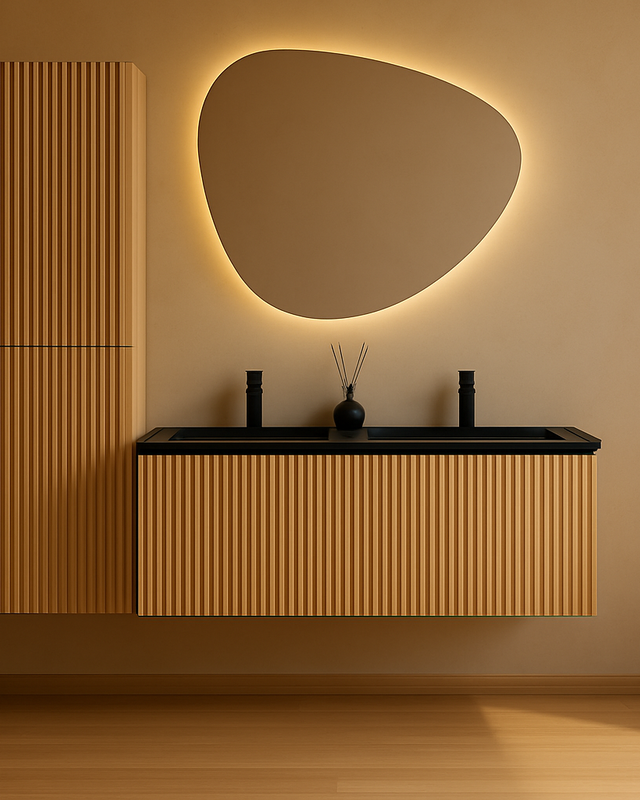 Rene Houtman Ribello Badkamer/Kolomkast 2-Deurs H136xB36xD30 Cm