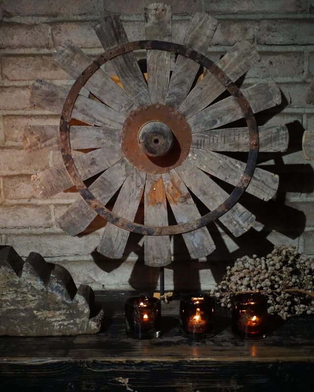 Rene Houtman Houten Spinnenwiel Op Voet | H60 x B53 cm