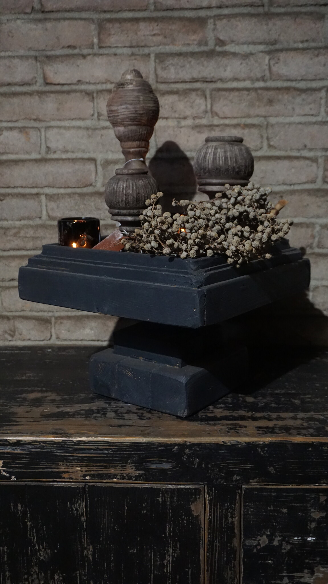 Rene Houtman Houten Tray Op Voet | Vierkant