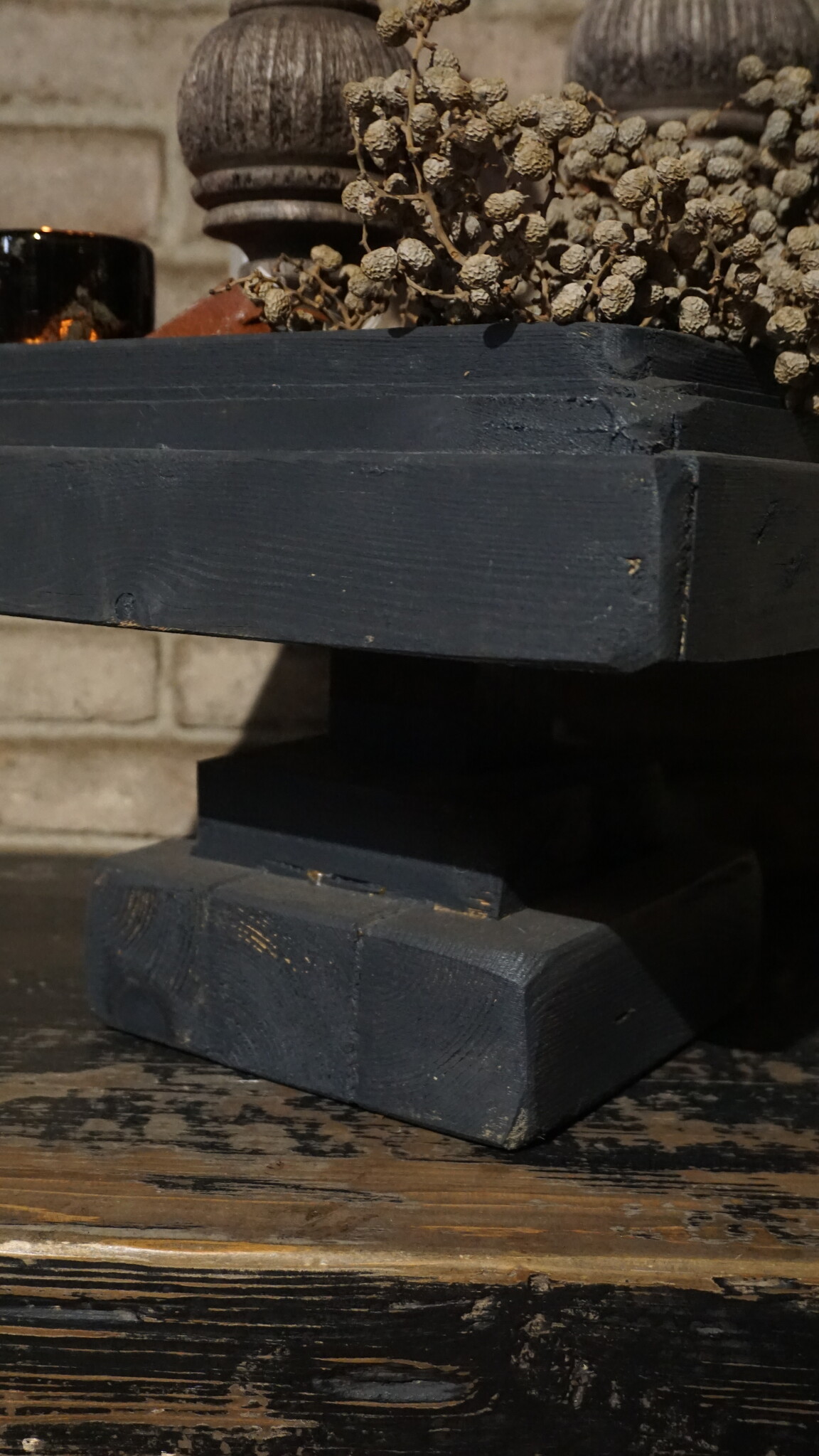 Rene Houtman Houten Tray Op Voet | Vierkant